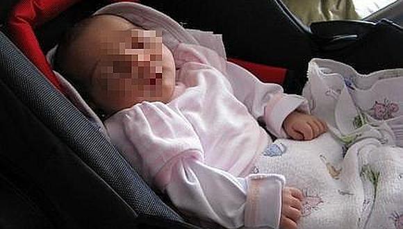 Bebé casi muere por estar mucho tiempo sentada dentro de auto (FOTOS)