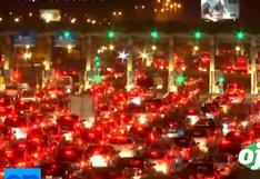 Semana Santa: gran cogestión vehicular en peaje de Villa para salir de Lima rumbo al Sur