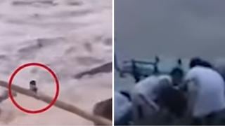 Novia muere ahogada en plena sesión de fotos: El mar la arrastró | VIDEO