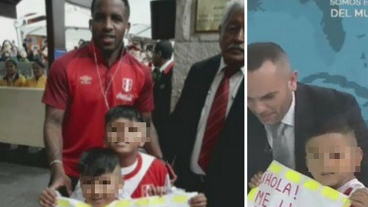 ¿Qué decía en el cartel de niño que logró hacerse foto con Jefferson Farfán? 