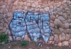 Cusco: dañan muro inca con enorme grafiti y buscan a los responsables