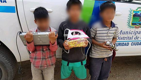 Niños entre 10 a 12 asaltan casa para robarse artefactos eléctricos 