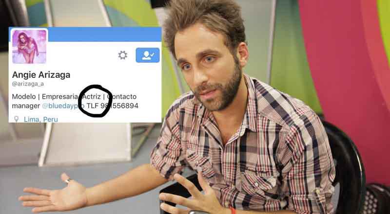 'Peluchín' se burla de Angie Arizaga por promocionarse como actriz en Twitter 