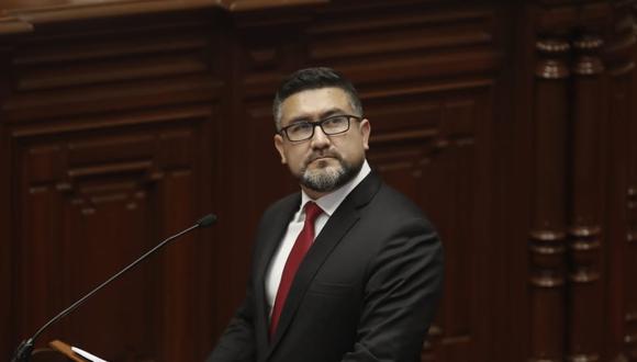 El ministro Geiner Alvarado fue censurado este jueves por el Pleno del Parlamento. (Foto: Congreso)