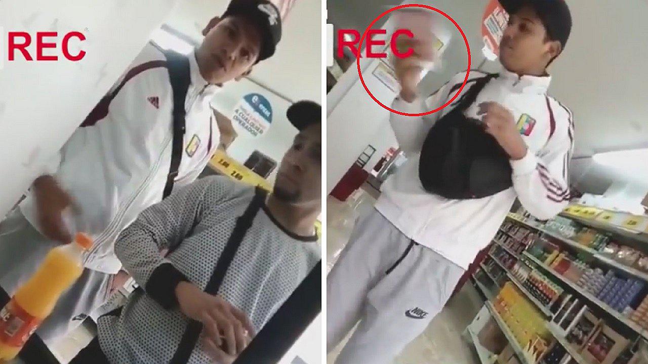 Extranjeros son descubiertos robando en tienda, pero cajero los deja ir (VIDEO)