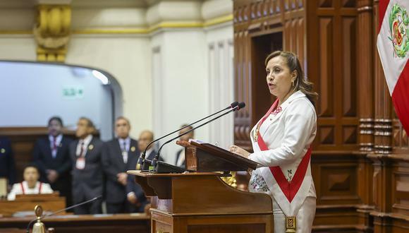 Dina Boluarte, presidenta del Perú. (Foto: jorge.cerdan/@photo.gec)