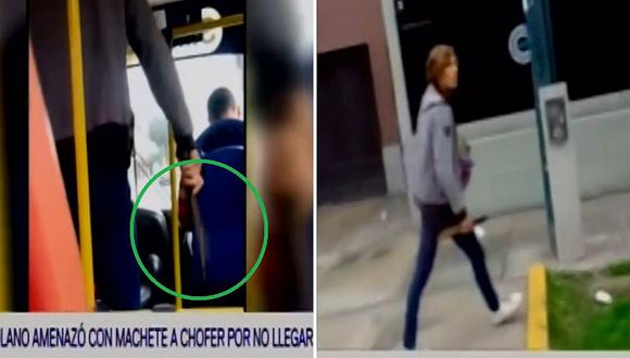 Venezolano saca machete para amenazar a chofer porque bus no llegó a su destino│VIDEO