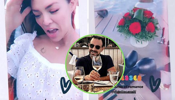 Sheyla Rojas publica su romántica cena con millonario Fidelio Cavalli | VIDEO