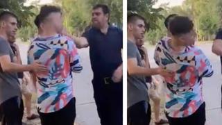 Policía pagará multa por burlarse de un joven por su ropa y darle cachetada | VIDEO