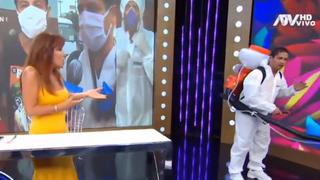 Jonathan Maicelo llega a fumigar el set de Magaly Medina y ella lo tilda de “figureti” | VIDEO