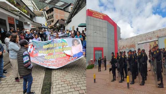 Ministros arribaron a Cusco. En el lugar hay resguardo policial. Foto GEC/Cortesía: Néstor Larico.