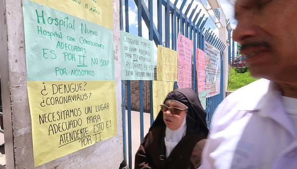 Cusco: Trabajadores de hospital de contigencia Antonio Lorena se niegan recibir pacientes con coronavirus (Foto: Juan Sequeiros)