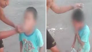 Hombre incita a fumar a niño en Cieneguilla e imágenes causan indignación (VIDEO)