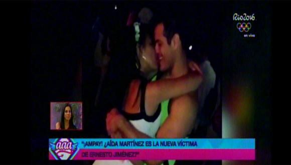 Aída Martínez es ampayada besándose con Ernesto Jiménez pero... 
