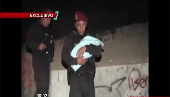 Bebé fue abandonada bajo de un puente en San Martín de Porres [VIDEO]