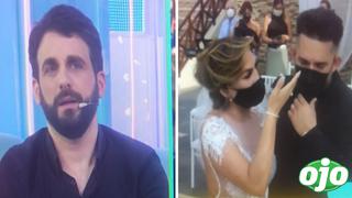 Rodrigo González malogra romántico momento en boda de Evelyn Vela y Valery Burga | VIDEO