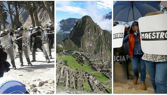 Machu Picchu: maestros en huelga bloquean tren y turistas se perjudican 