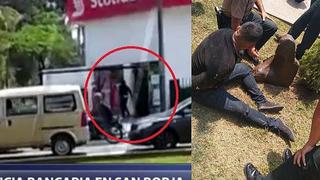 Transeúntes captan el preciso momento en el que delincuentes asaltaban un banco en San Borja (VÍDEO)