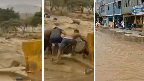 ​Río Huaycoloro se desbordó y causa alarma en pobladores de SJL (VIDEOS)