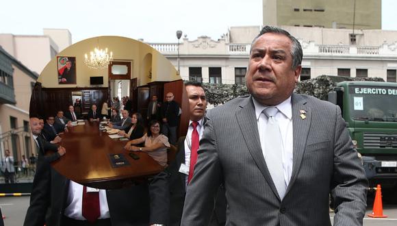Gustavo Adrianzén en reunión con bancadas parlamentarias. (Foto: OJO)