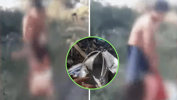 Hombre quema todas las pertenencias de su expareja en la vía pública | VIDEO