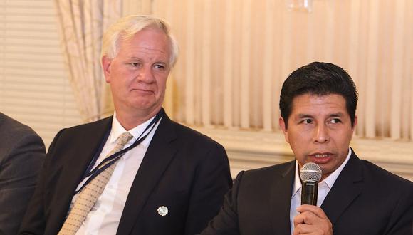 Pedro Castillo llamó la atención con su relato en reunión con empresarios en Estados Unidos. (foto: Presidencia)