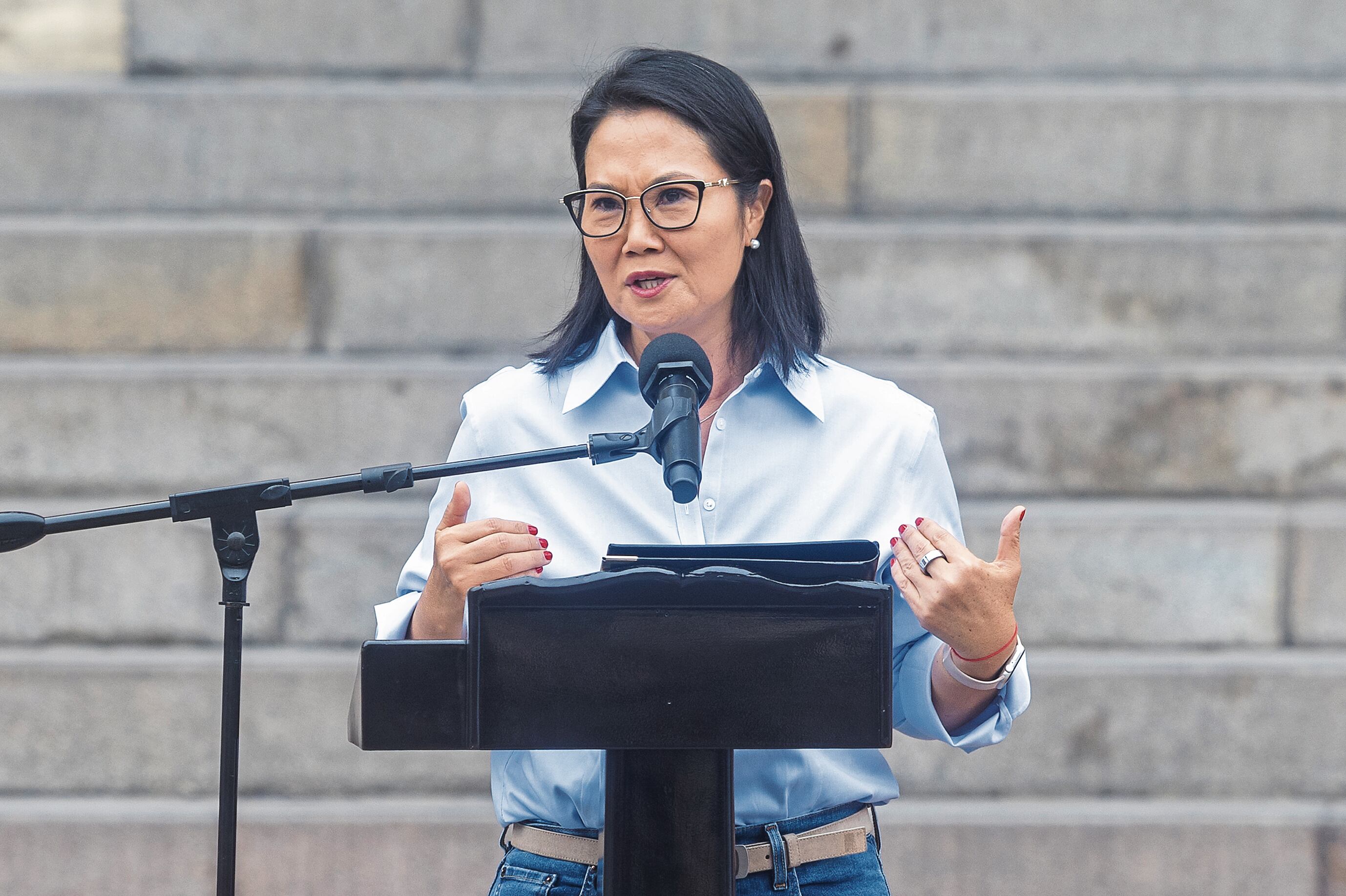 Habrá que esperar al otro año, dice al país Keiko Fujimori; mientras la diputada Norma Yarrow exige celeridad a la presidenta, sobre todo en materia de seguridad. Foto: Mario Zapata N. / @photo.gec