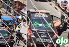 Sujeto detenido logra escapar de auto de la policía en ropa interior | VIDEO