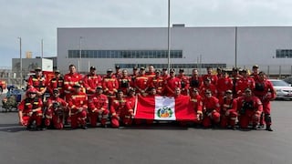 Bomberos peruanos ya llegaron a Venezuela y se suman a las arduas labores de rescate (FOTOS)