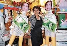 Piñata de Dina Boluarte es la más buscada para molerla a golpes y quemarla