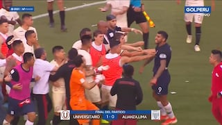 Universitario 1 - 0 Alianza Lima: ‘Clásico’ del fútbol peruano terminó en pelea | VIDEO 
