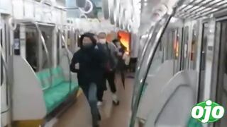 Terror en tren de Tokio: Hombre disfrazado de Joker atacó con cuchillo a pasajeros | VIDEO