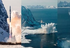 Cohete espacial cae a los 18 segundos de despegar y explota al estrellarse al mar