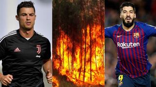 Cristiano Ronaldo, Luis Suárez, entre otros deportistas muestran su preocupación por incendios en la Amazonía