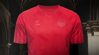 La camiseta danesa de Dinamarca para protestar en contra de Qatar en el Mundial