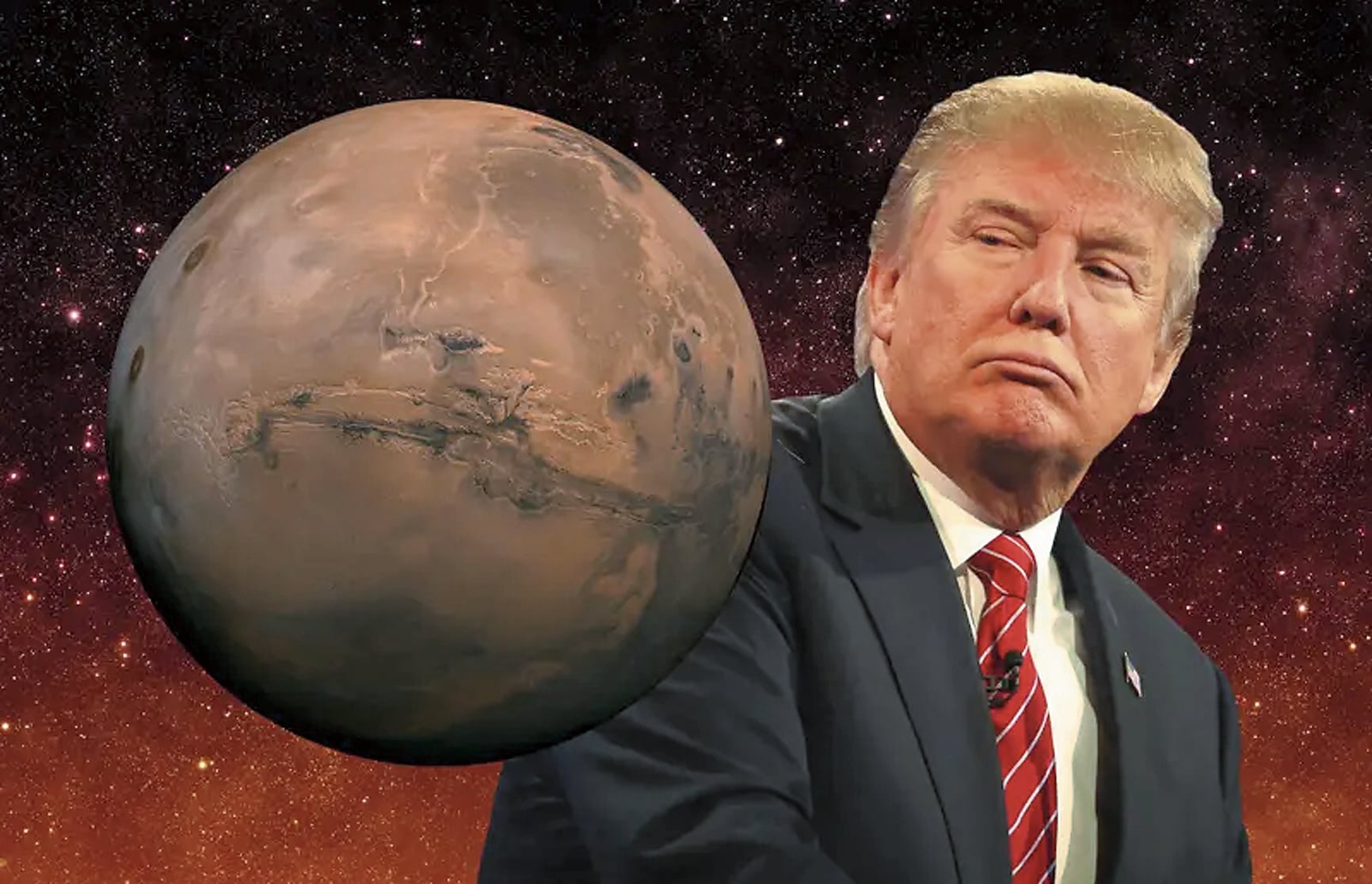 Donald Trump apunta a la conquista de Marte y la misión al planeta rojo está en agenda.