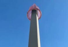 Le pusieron un preservativo al obelisco de Buenos Aires por el estreno de Sex Education en Netflix