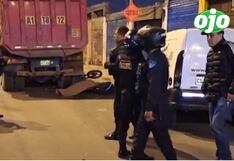 San Juan del Lurigancho: Repartidor motorizado perdió tras impactar contra un camión y ser arrollado
