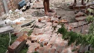 Piura: Niño muere en pleno estado de emergencia al caerle pared de casa abandonada 