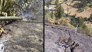 Incendio forestal dañó postes de electricidad y deja sin luz a 6 localidades en Áncash