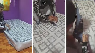 ​Venezolano abre colchón que compró en Perú y enfurece al ver con que está relleno (VÍDEO)