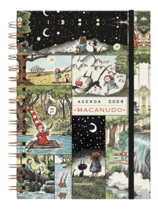 Enriqueta, Fellini, Olga y el resto de los personajes de este fantástico universo te inspirarán con su irreverente visión del mundo, su imaginación desbordante y su amor por la naturaleza y la literatura. Su diseño de semana clásico que marca las horas y medias horas es funcional y práctico. Tiene espacio para notas, una frase inspiradora y el calendario mensual, acompañado de viñetas full color, mucho espacio para escribir y un estilo indudablemente «Macanudo».
¿Dónde la encuentras?: Paperstop.pe