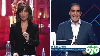 Mávila Huertas llamó por error “Merino” a Yonhy Lescano en debate presidencial | VIDEO