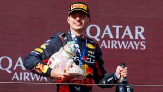 Fórmula 1: Lando Norris es segundo y en el podio rompe trofeo al ganador Max Verstappen | VIDEO