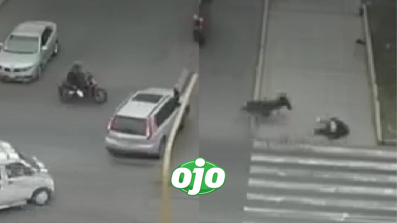 Motociclista solo sufrió contusiones.