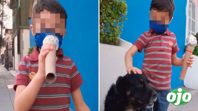 Niño causa ternura en redes tras convertirse en “reportero” y hablar sobre los perritos callejeros 
