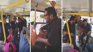 Conocida banda de rock peruano sube a bus en protesta por falta de apoyo (VIDEO)