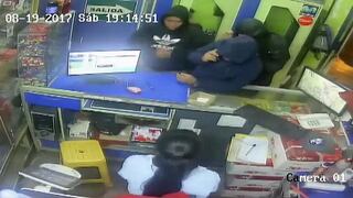 Huaral: captan a tres delincuentes asaltando cabina de teléfono (FOTOS)