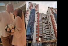 Bella novia cae desnuda desde 15 pisos de altura en su noche de bodas