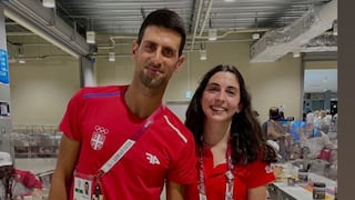 Al lado de su ídolo: Daniela Macías se fotografió junto al tenista serbio Novak Djokovic